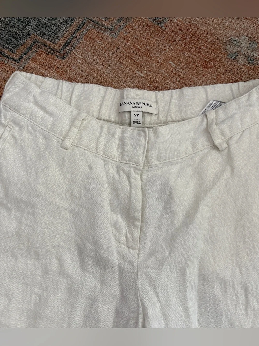 Banana Republic Linen Pants XS Petite The Everyday Wide Leg